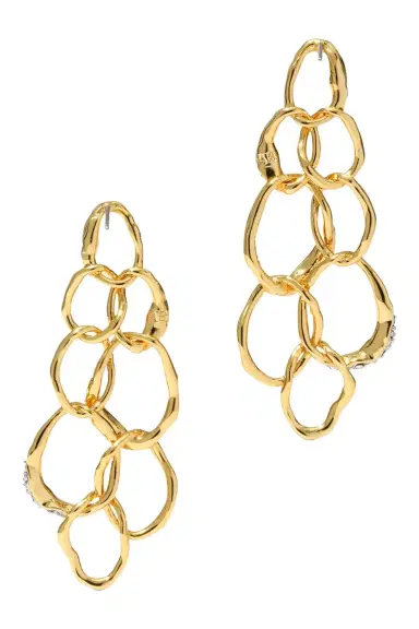 ALEXIS BITTAR Crystal Solanales Linked Orb Earrings | Thumbnail 3