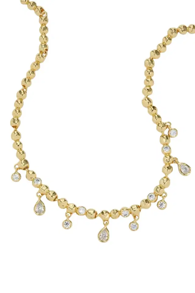ALEXIS BITTAR Cubic Zirconia Asterales Charm Ball Chain Necklace