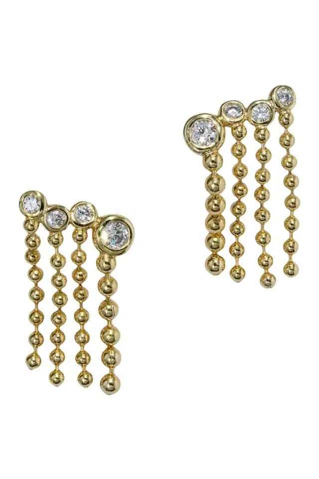 ALEXIS BITTAR Cubic Zirconia Asterales Bubble Fringe Ear Climber
