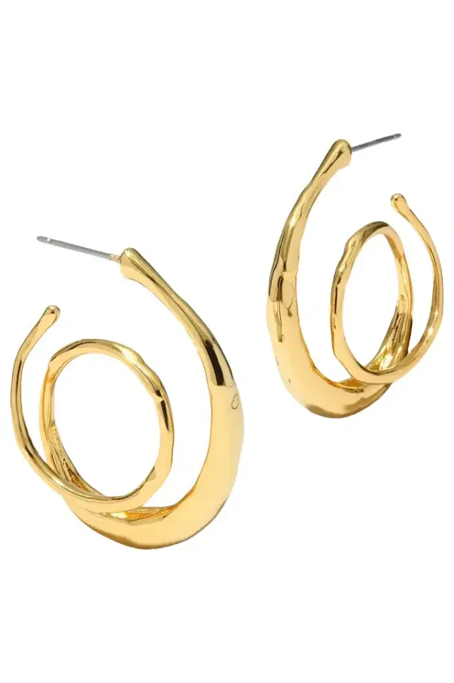 Molten Spiral Hoop Earrings