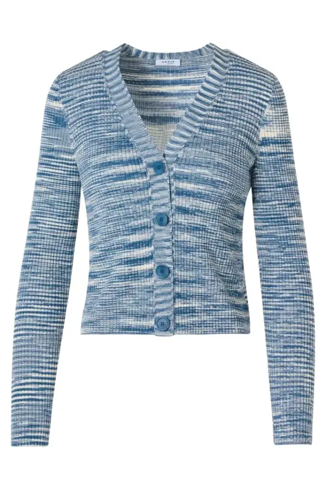Akris punto Long Sleeve Ribbed Cardigan