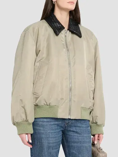 Bottega Veneta Women's Intercciato Leather Collar Jacket | Thumbnail 4 Bottega Veneta Women's Intercciato Leather Collar Jacket | Thumbnail 4