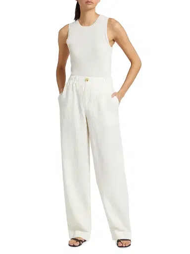 Vince Women's Utility Hemp Straight-Leg Pants | Thumbnail 2