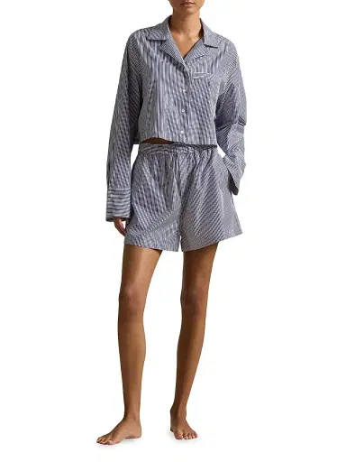 Polo Ralph Lauren Women's Striped Cotton Short Pajamas | Thumbnail 2