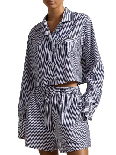 Polo Ralph Lauren Women's Striped Cotton Short Pajamas | Thumbnail 3
