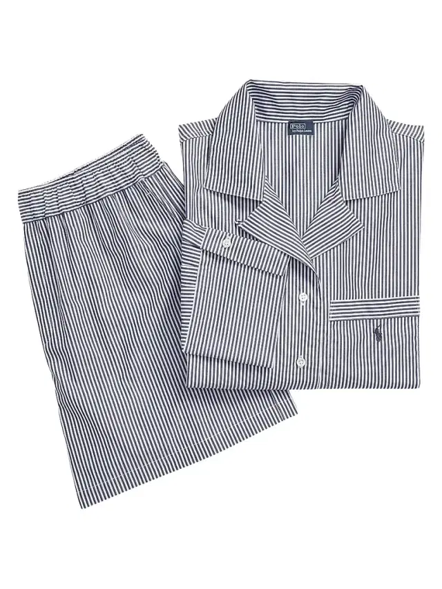 Polo Ralph Lauren Women's Striped Cotton Short Pajamas