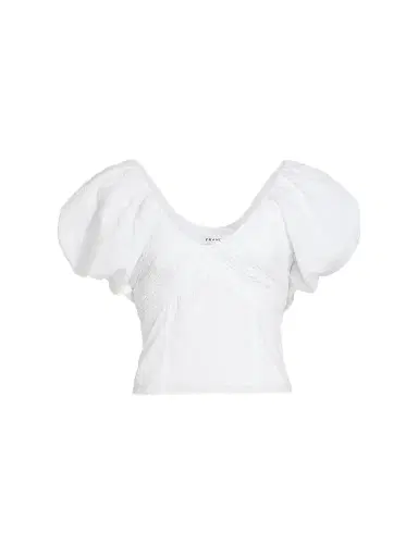 Frame Women's Puff-Sleeve Seersucker Top | Thumbnail 1