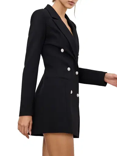 GOOD AMERICAN Women's Ponte Embellished Executive Blazer Minidress | Thumbnail 6