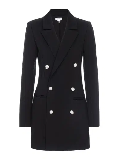 GOOD AMERICAN Women's Ponte Embellished Executive Blazer Minidress | Thumbnail 1