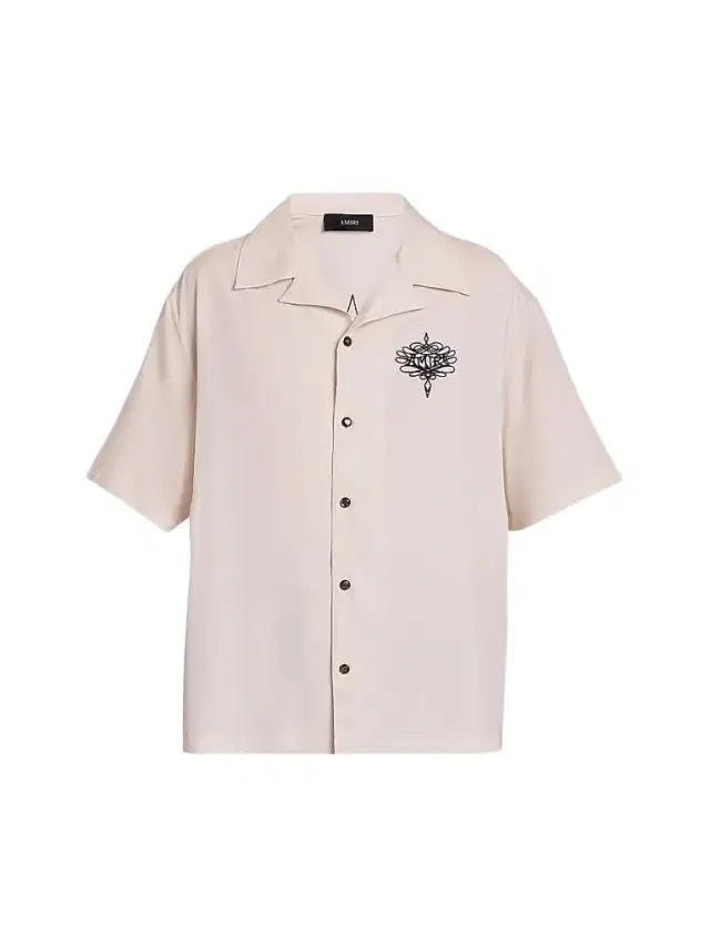 AMIRI Men's Lasso Logo-Embroidered Camp Shirt