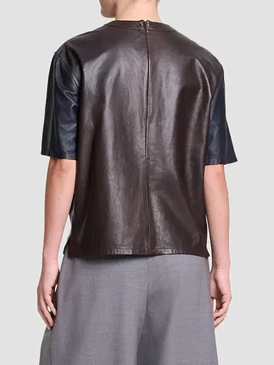 TWP Women's Two-Tone Leather T-Shirt | Thumbnail 4 TWP Women's Two-Tone Leather T-Shirt | Thumbnail 4
