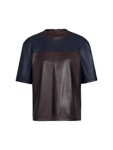 TWP Women's Two-Tone Leather T-Shirt | Thumbnail 1 TWP Women's Two-Tone Leather T-Shirt | Thumbnail 1