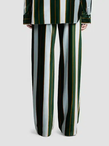 TWP Women's Isla Striped Cotton Wide-Leg Pants | Thumbnail 3 TWP Women's Isla Striped Cotton Wide-Leg Pants | Thumbnail 3