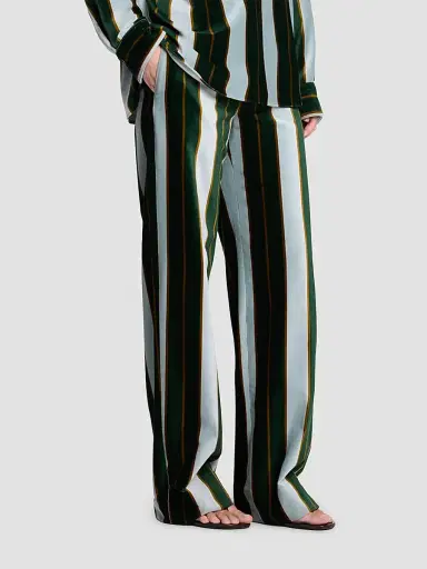 TWP Women's Isla Striped Cotton Wide-Leg Pants | Thumbnail 7 TWP Women's Isla Striped Cotton Wide-Leg Pants | Thumbnail 7