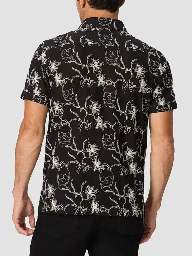 Robert Graham Men's Emden Skull-Schiffli Cotton-Blend Shirt | Thumbnail 3