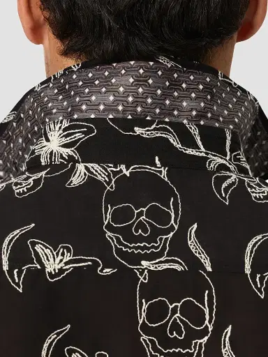 Robert Graham Men's Emden Skull-Schiffli Cotton-Blend Shirt | Thumbnail 5