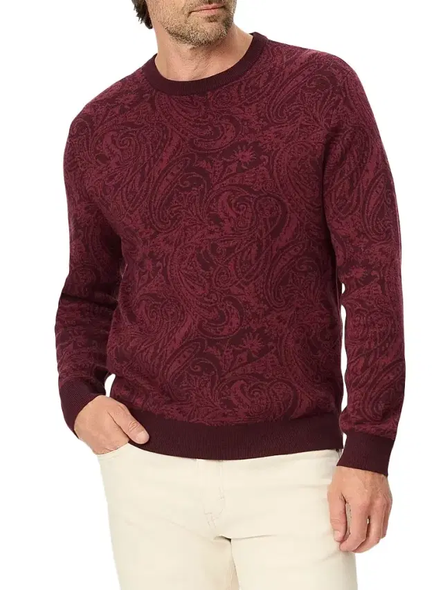 Robert Graham Men's Vomano Cotton-Blend Crewneck Sweater