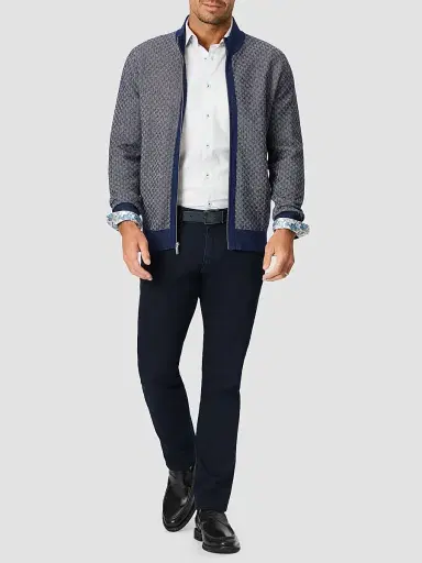 Robert Graham Men's Loreto Jacquard Zip-Front Sweater | Thumbnail 2