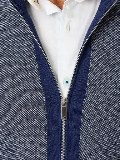 Robert Graham Men's Loreto Jacquard Zip-Front Sweater | Thumbnail 5