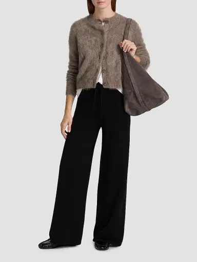 Lisa Yang Women's Azalea Brushed Cashmere Cardigan | Thumbnail 2