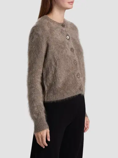 Lisa Yang Women's Azalea Brushed Cashmere Cardigan | Thumbnail 4