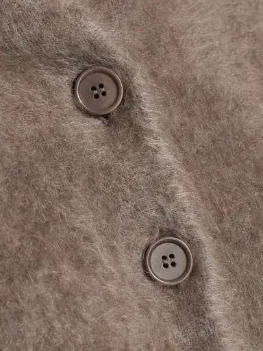 Lisa Yang Women's Azalea Brushed Cashmere Cardigan | Thumbnail 7