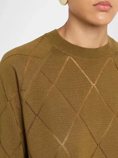 Dries Van Noten Women's Tuan Geometric Wool Top | Thumbnail 5