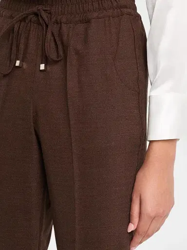 Kiton Women's Stretch Wool Jogger Trousers | Thumbnail 5