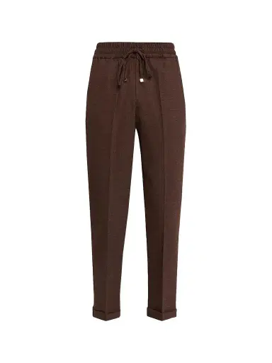 Kiton Women's Stretch Wool Jogger Trousers | Thumbnail 1
