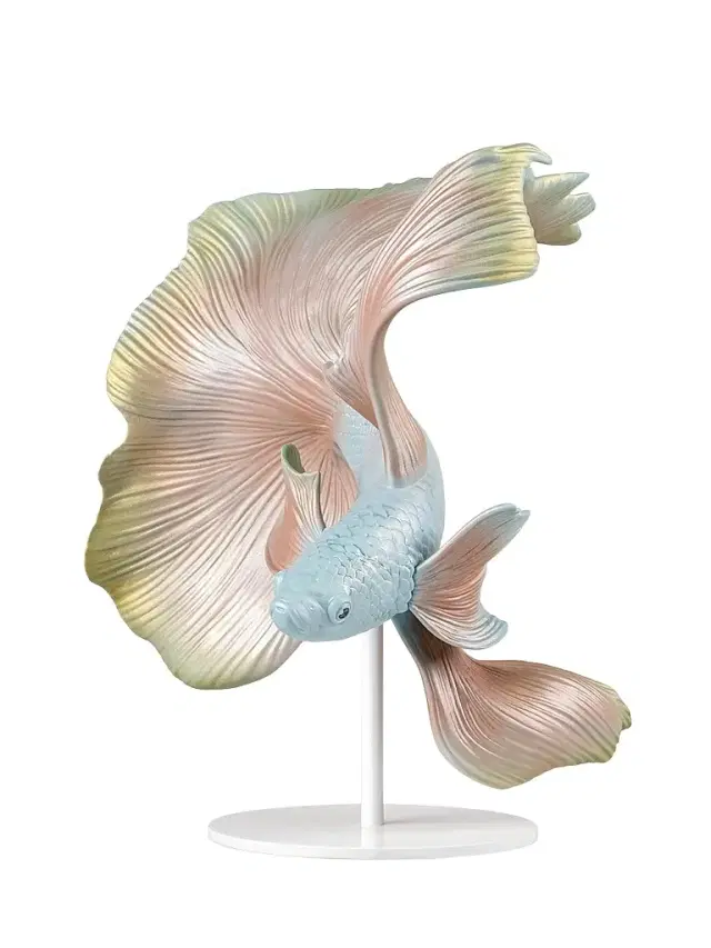 Lladro Betta Fish (Left) Sculpture