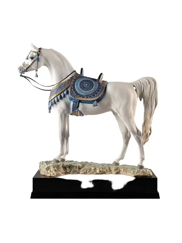 Lladro High Porcelain Arabian Pure Breed Horse Sculpture
