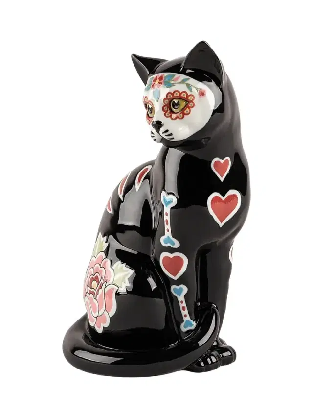 Lladro Porcelain Catrina Cat Figure