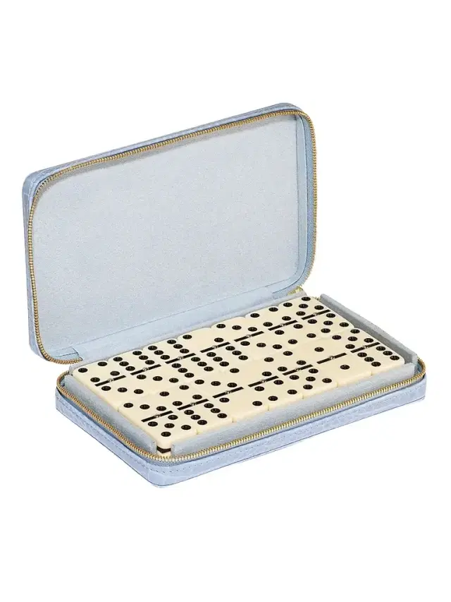 AERIN Enzo Travel Domino Set, Hydrangea