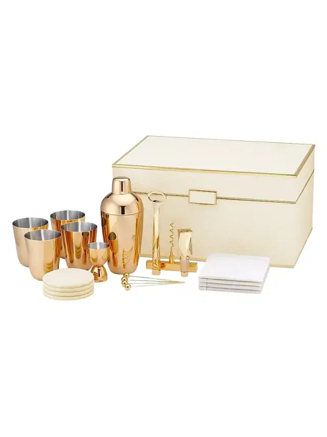 AERIN Classic Shagreen Bar Set