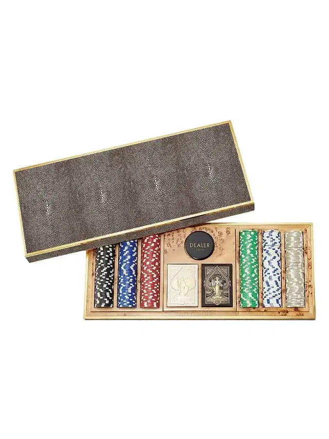 AERIN Shagreen 300-Piece Poker Set