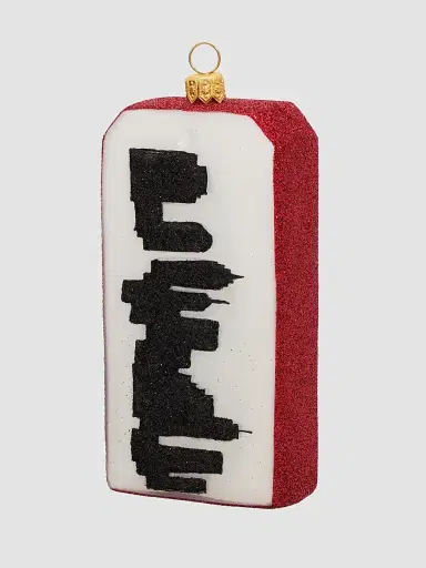Joy To The World Glass NYC Luggage Tag Ornament | Thumbnail 2