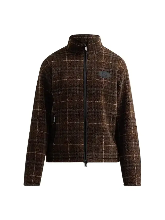 Burberry Men's Fairfax Check Funnel Neck Jacket
