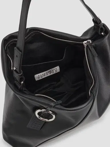 MM6 MAISON MARGIELA Women's Folded Leather Pochette Bag | Thumbnail 3 MM6 MAISON MARGIELA Women's Folded Leather Pochette Bag | Thumbnail 3