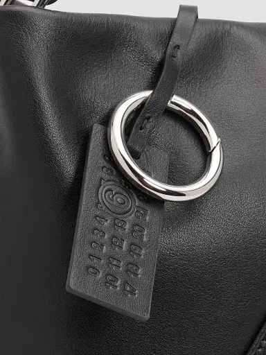MM6 MAISON MARGIELA Women's Folded Leather Pochette Bag | Thumbnail 4 MM6 MAISON MARGIELA Women's Folded Leather Pochette Bag | Thumbnail 4