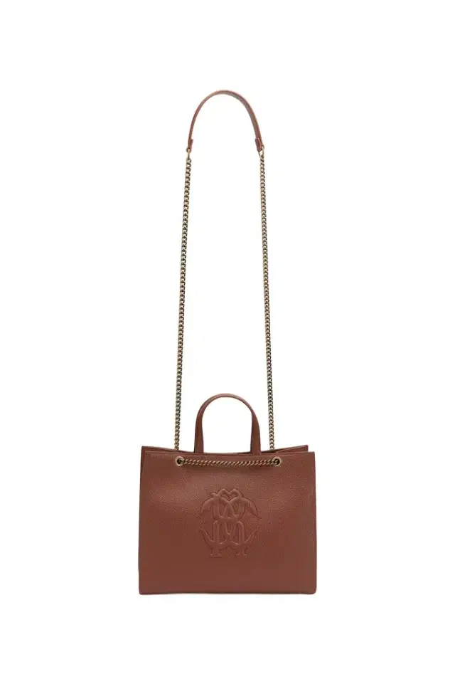 Brown Leather Monogram RC Shoulder Bag