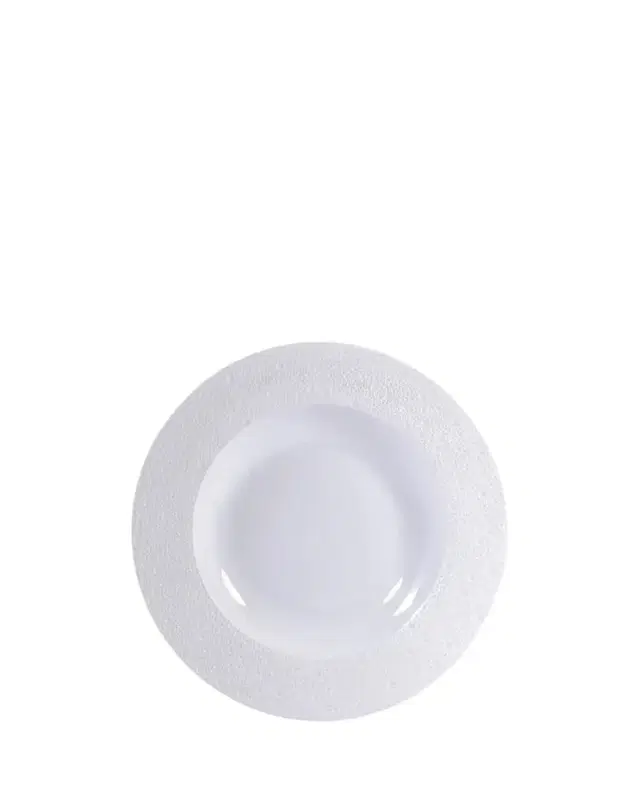Bernardaud Ecume White Rim Soup Bowl, 9"