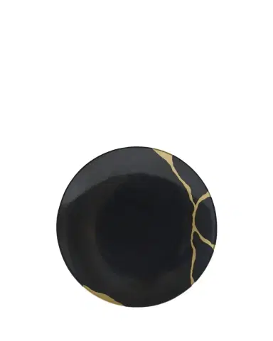 Bernardaud Kintsugi Charbon Coupe Salad Plate, 8.3" | Thumbnail 1