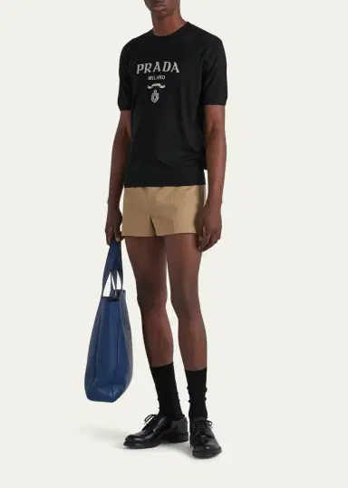 Prada Men's Superfine Wool Logo Sweater | Thumbnail 2