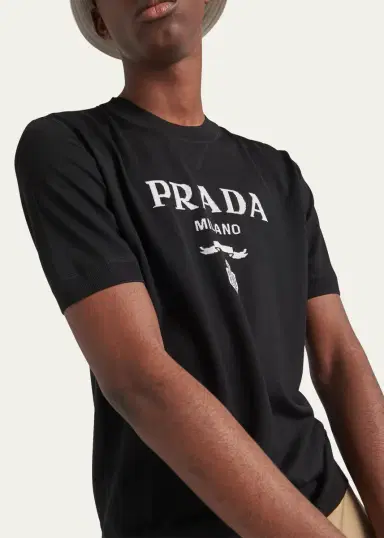 Prada Men's Superfine Wool Logo Sweater | Thumbnail 4