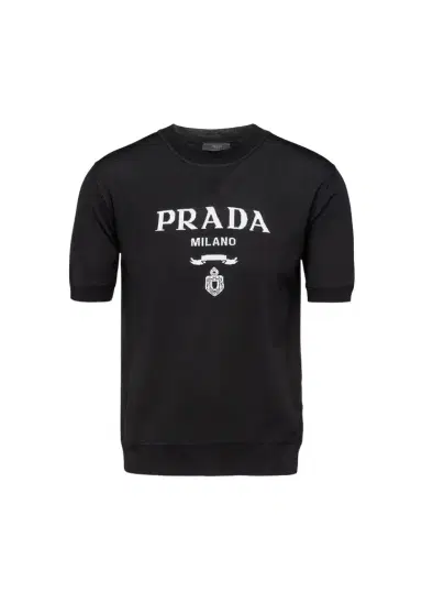 Prada Men's Superfine Wool Logo Sweater | Thumbnail 1