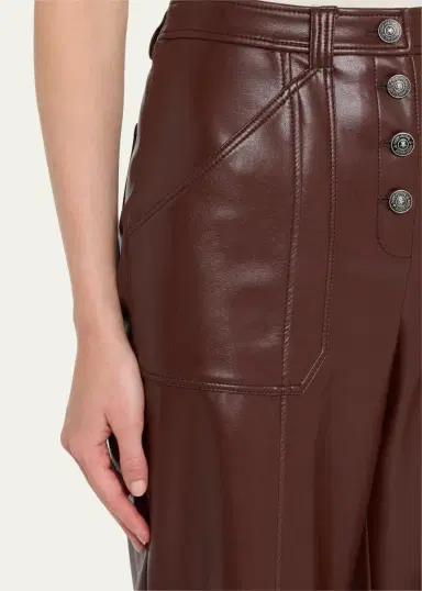 Cinq à Sept Benji Cropped Wide-Leg Faux-Leather Pants | Thumbnail 5 Cinq à Sept Benji Cropped Wide-Leg Faux-Leather Pants | Thumbnail 5