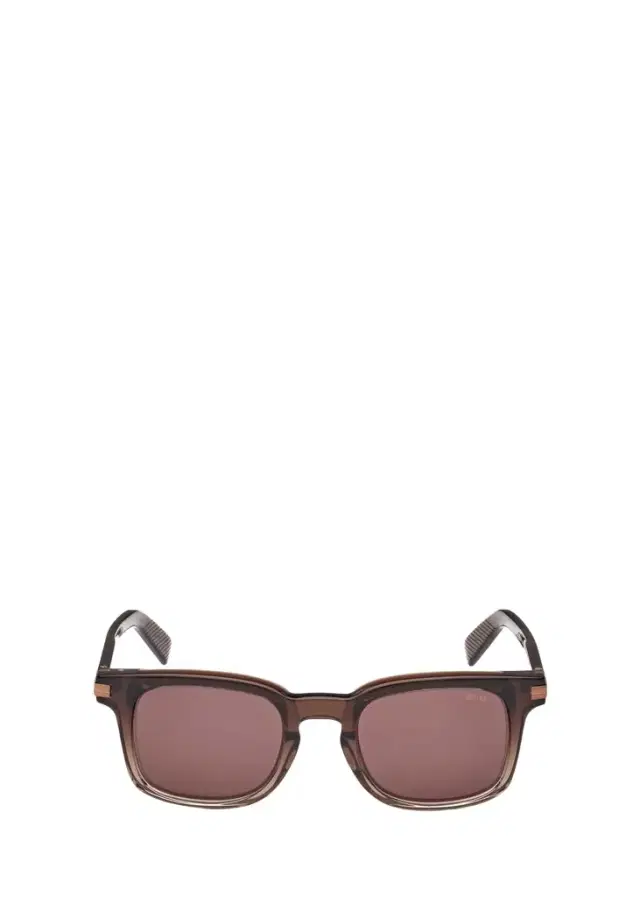 Zegna Men's Acetate Rectangle Sunglasses