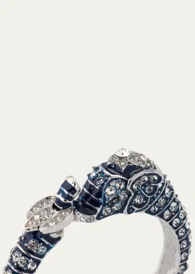 Natasha Accessories Limited Embellished Elephant Hinge Bracelet | Thumbnail 3