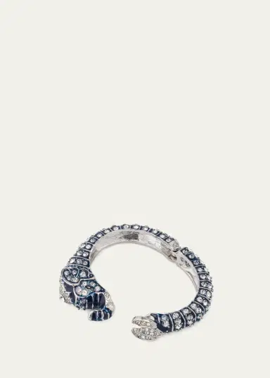 Natasha Accessories Limited Embellished Elephant Hinge Bracelet | Thumbnail 4