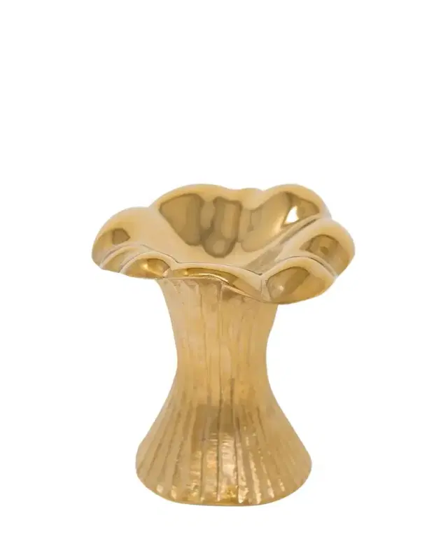 Peter Callahan Gold Metal Chanterelle Mushroom Server